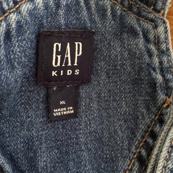 Gap Kids Girls Size XL Embroidered Denim Overalls - Picture 2 of 4